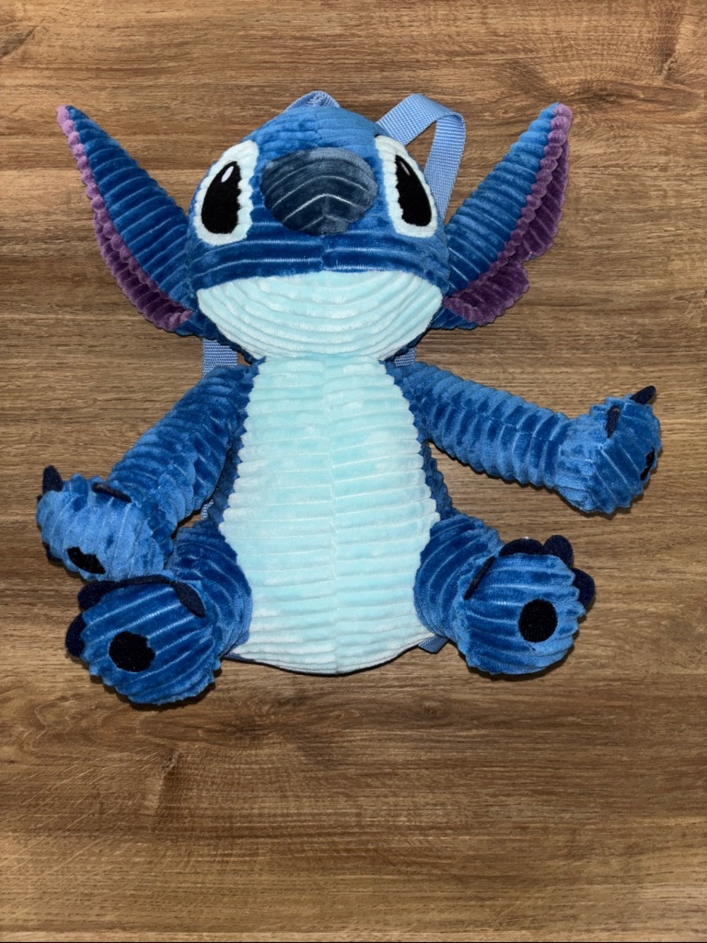 Blue Stitch Corduroy Plush Backpack